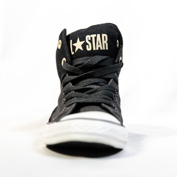 Converse Chuck Taylor All Star High Street Black High Top Big Kid Shoes Size 4 - Picture 6 of 12